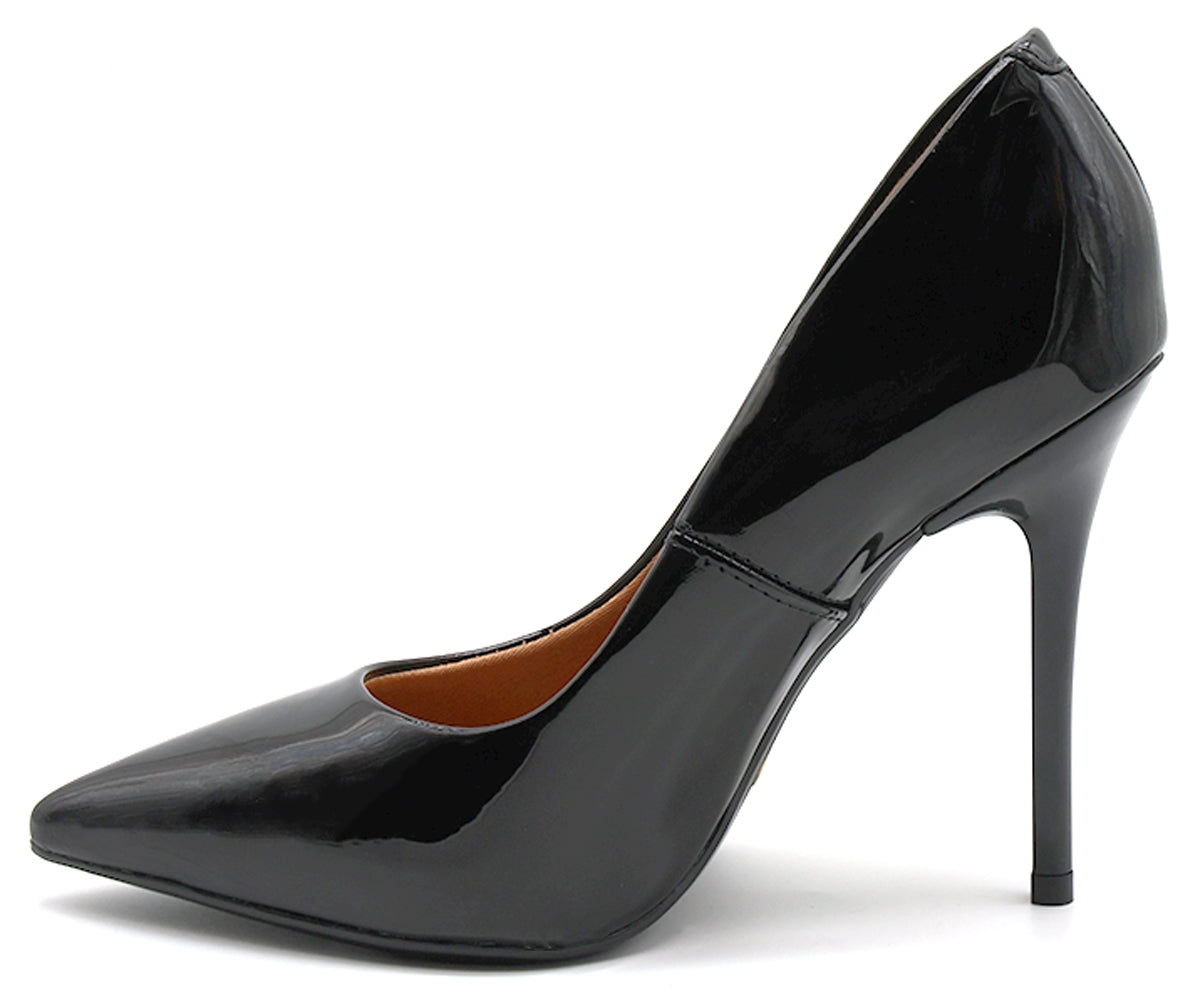 br classic high black patent stilletos