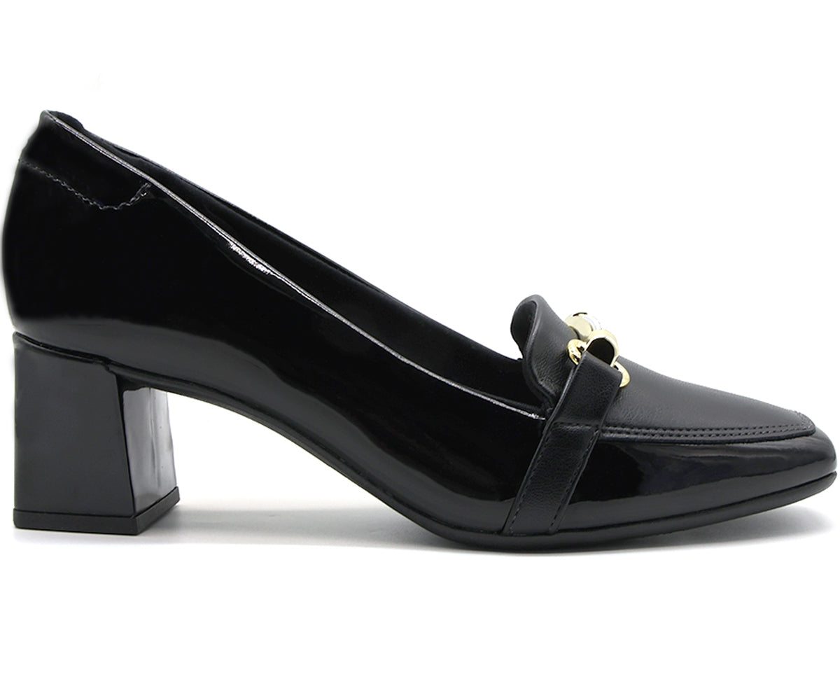 br black patent penny pumps
