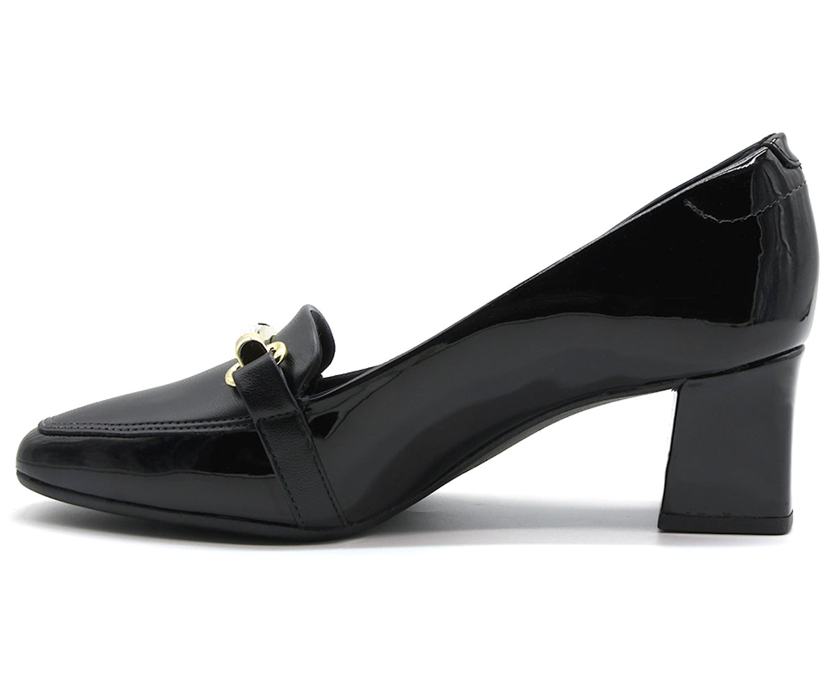 br black patent penny pumps