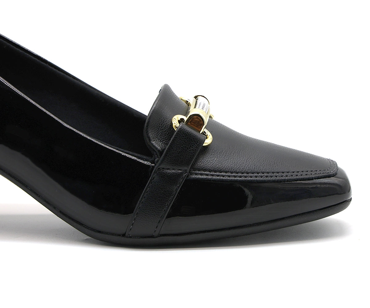 br black patent penny pumps