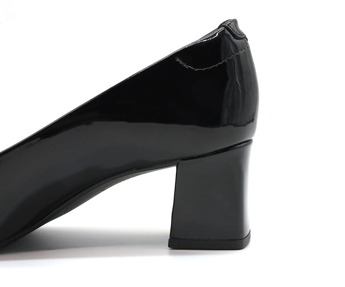 br black patent penny pumps