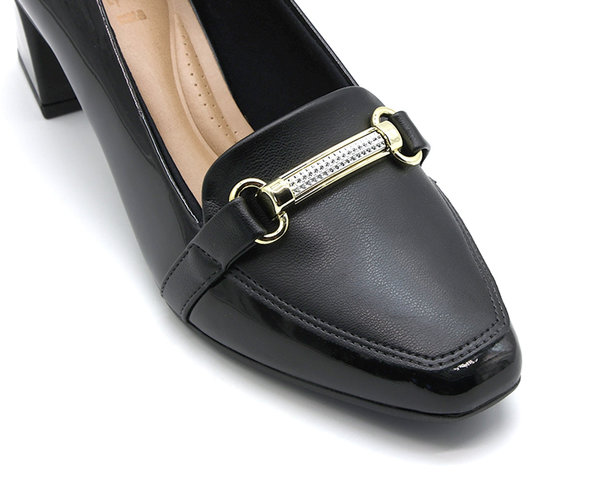 br black patent penny pumps