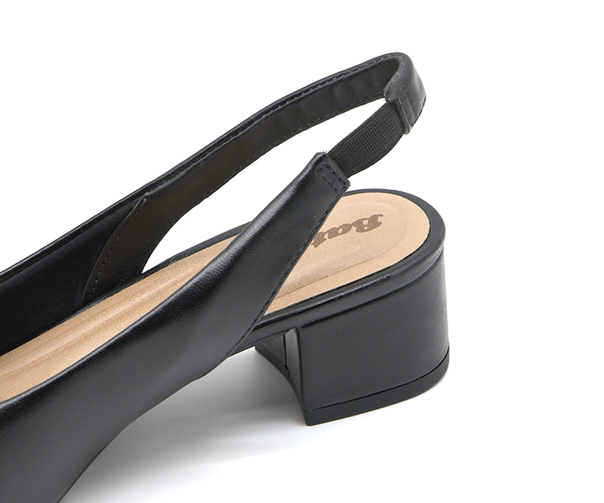 br classic low black slingback stilletos