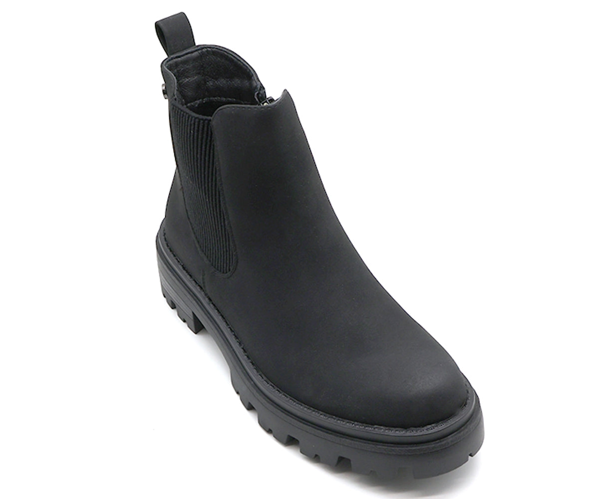 black nubuck chelsea boot
