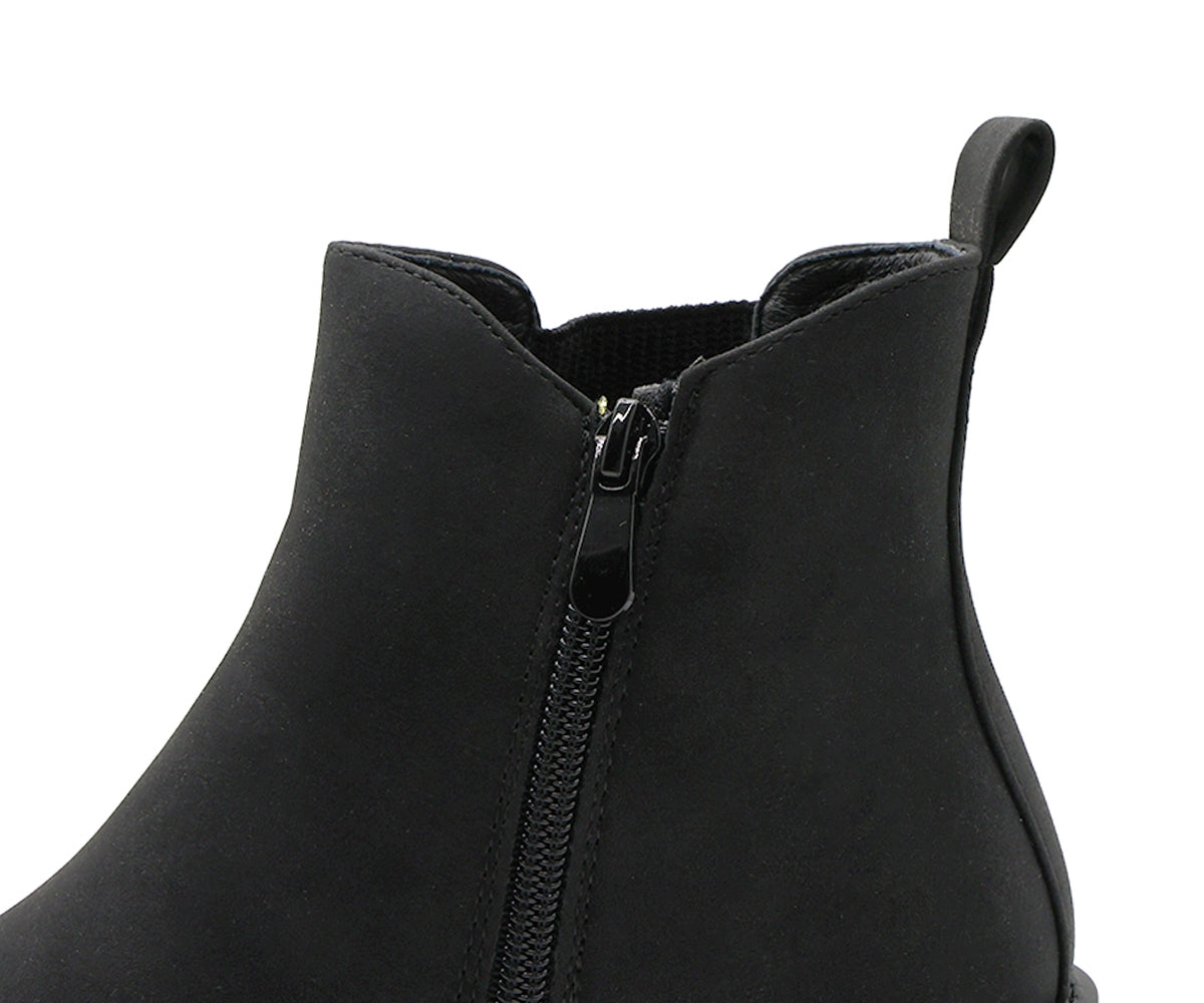 black nubuck chelsea boot