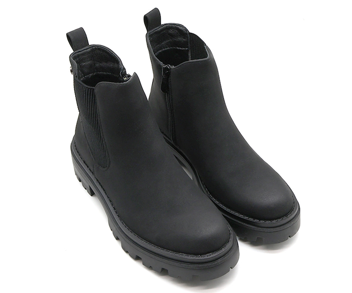 black nubuck chelsea boot