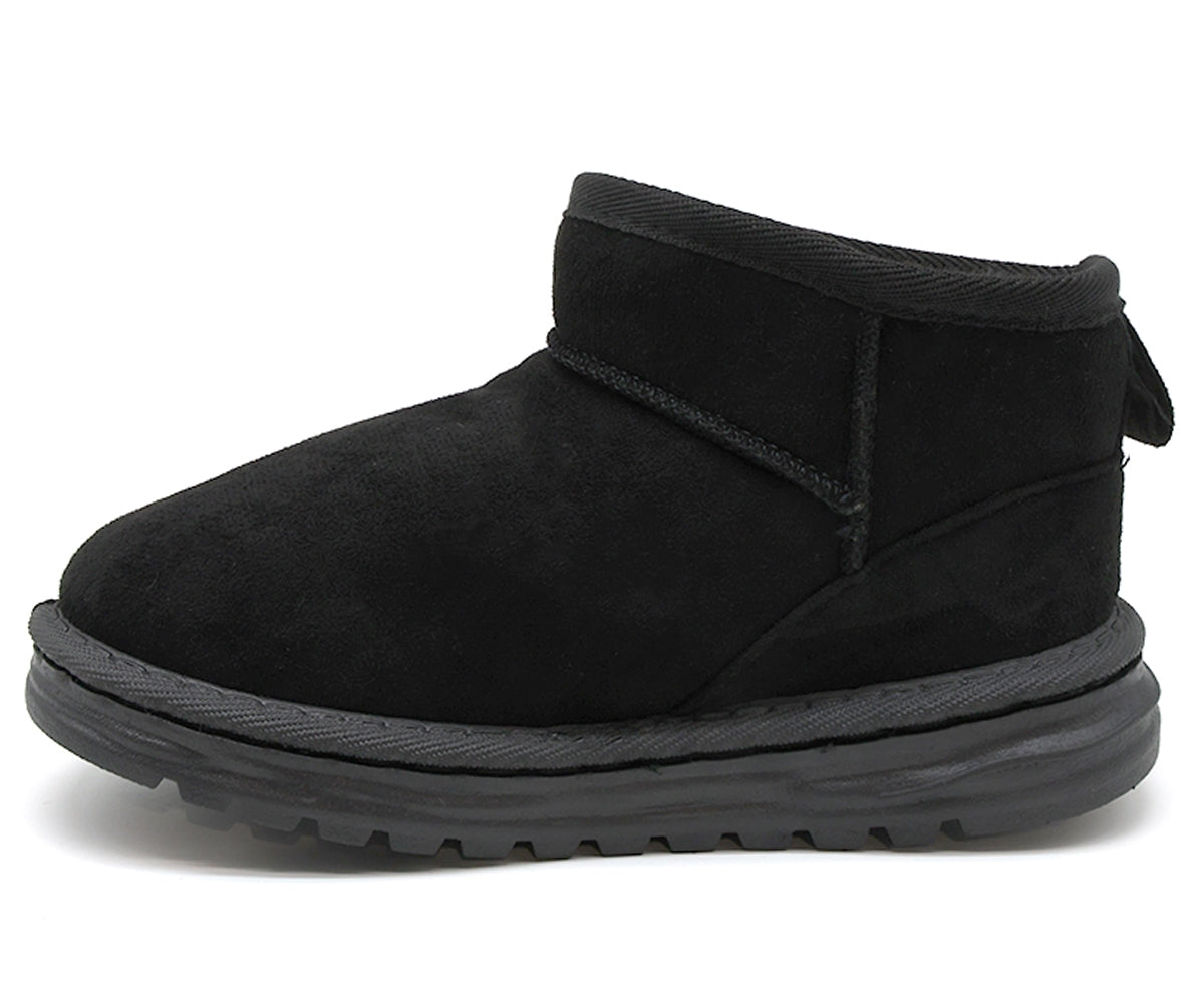 black fur-lined boot