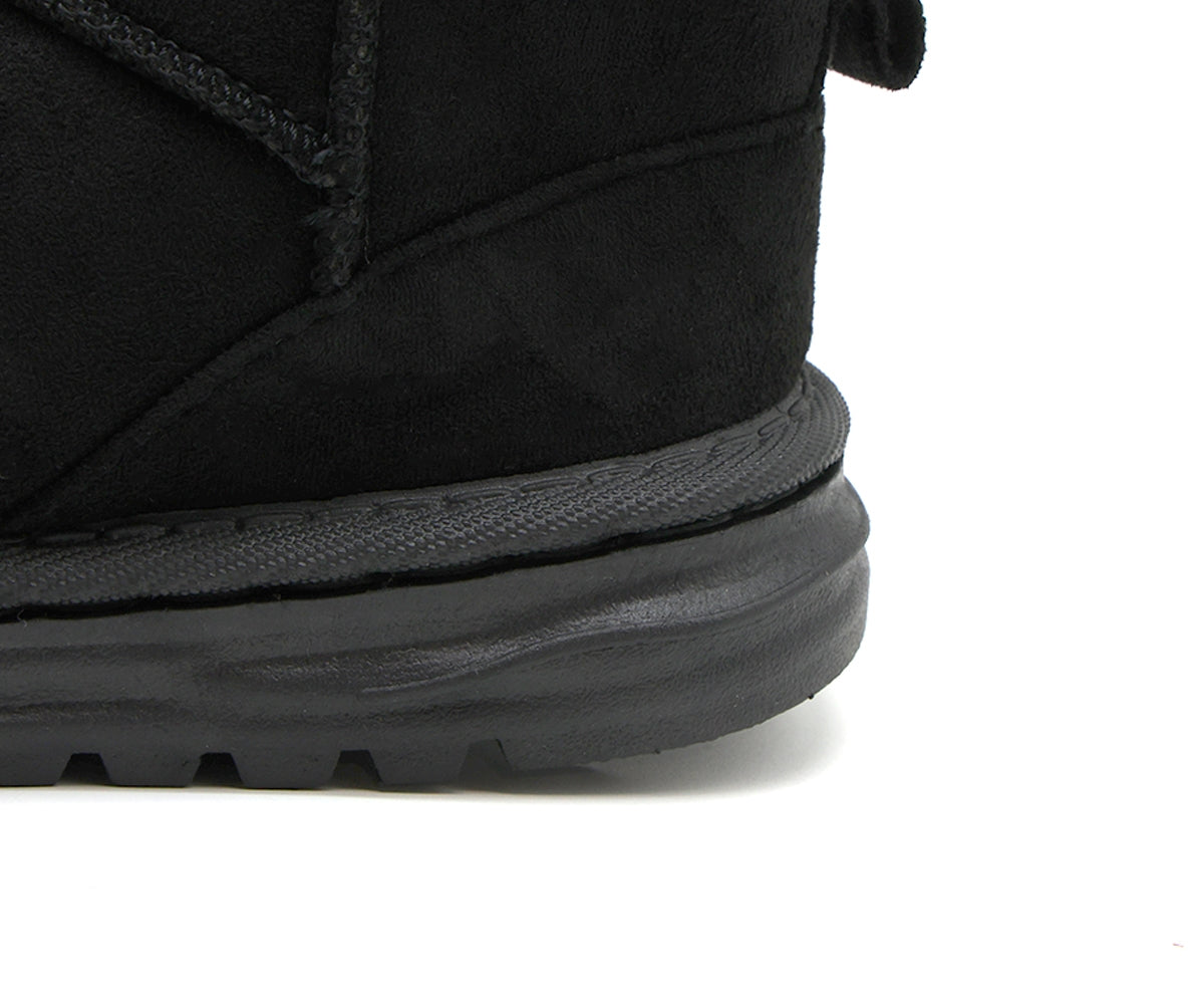 black fur-lined boot