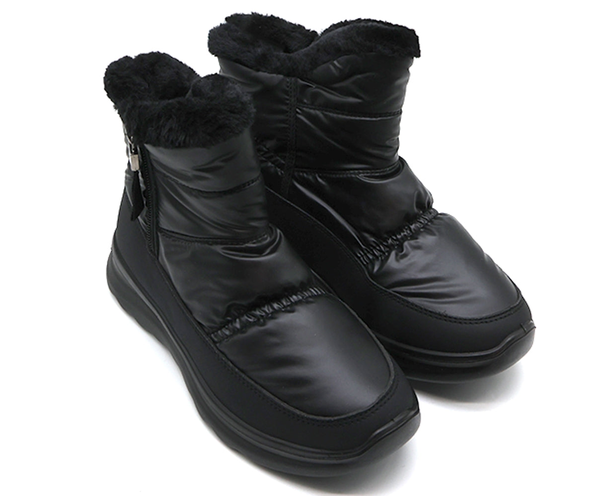 black  nylon ankle boot