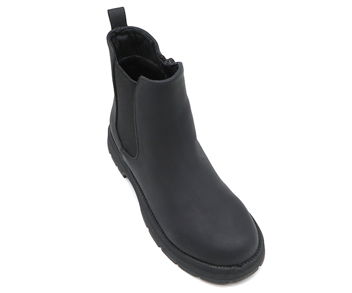 girls black nubuck chelsea boot