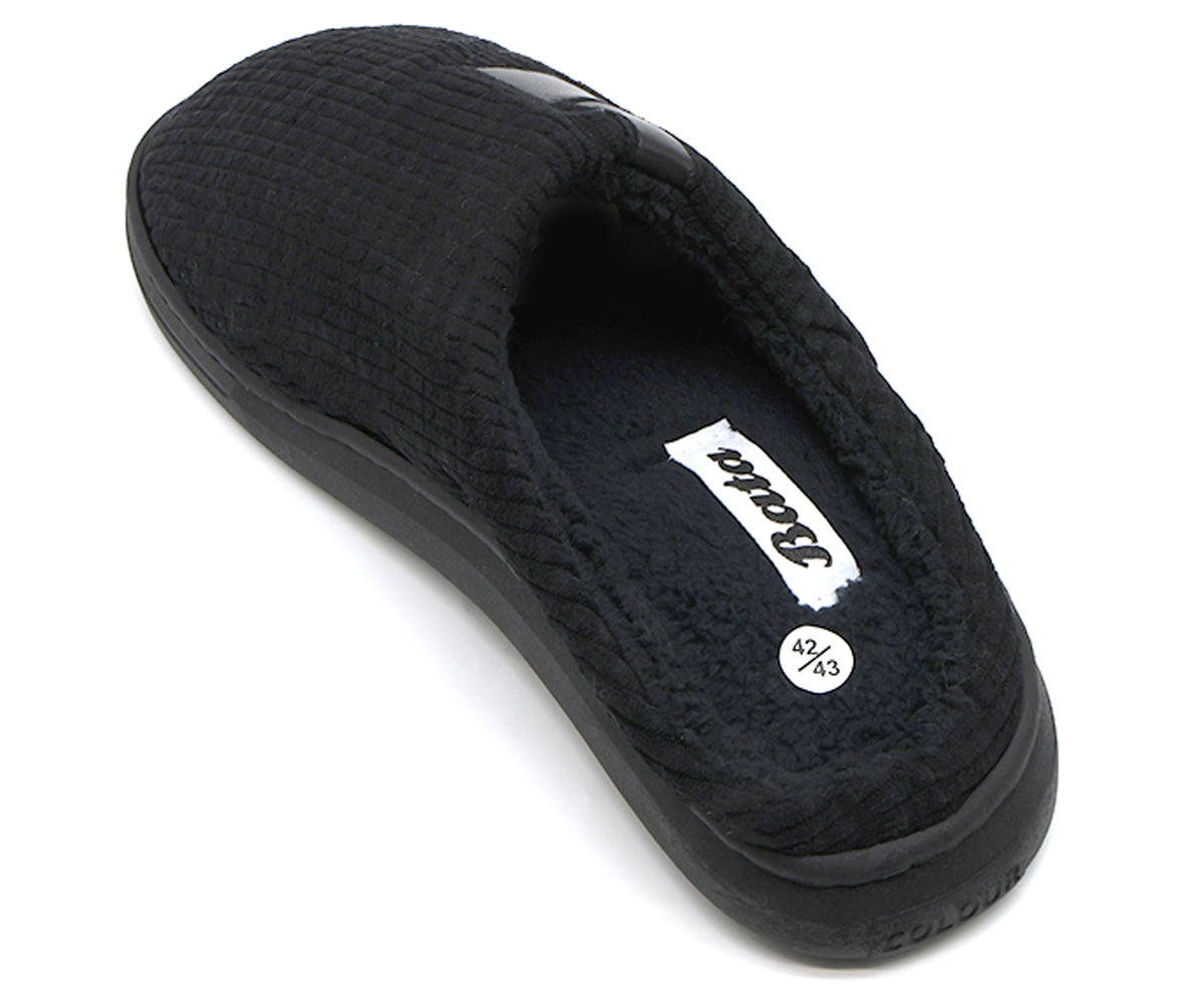 black striped house slipper