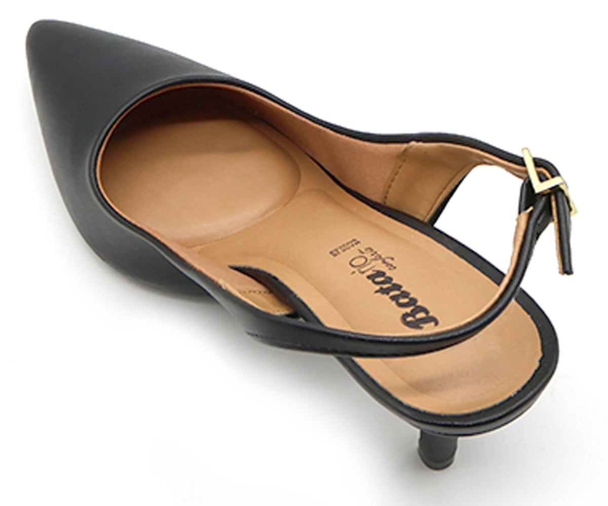 br classic mid-heel black slingback stilletos