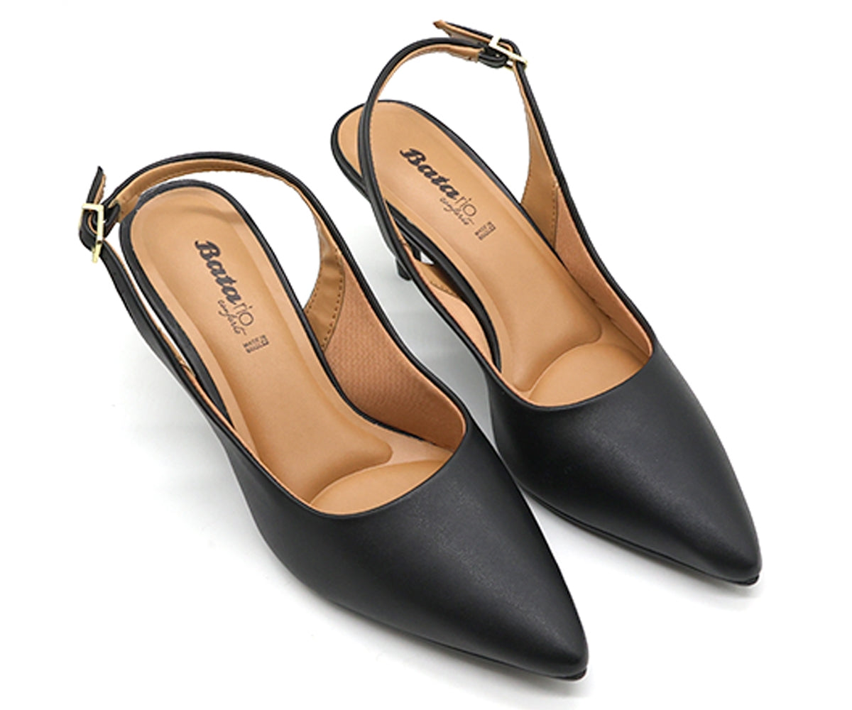 br classic mid-heel black slingback stilletos