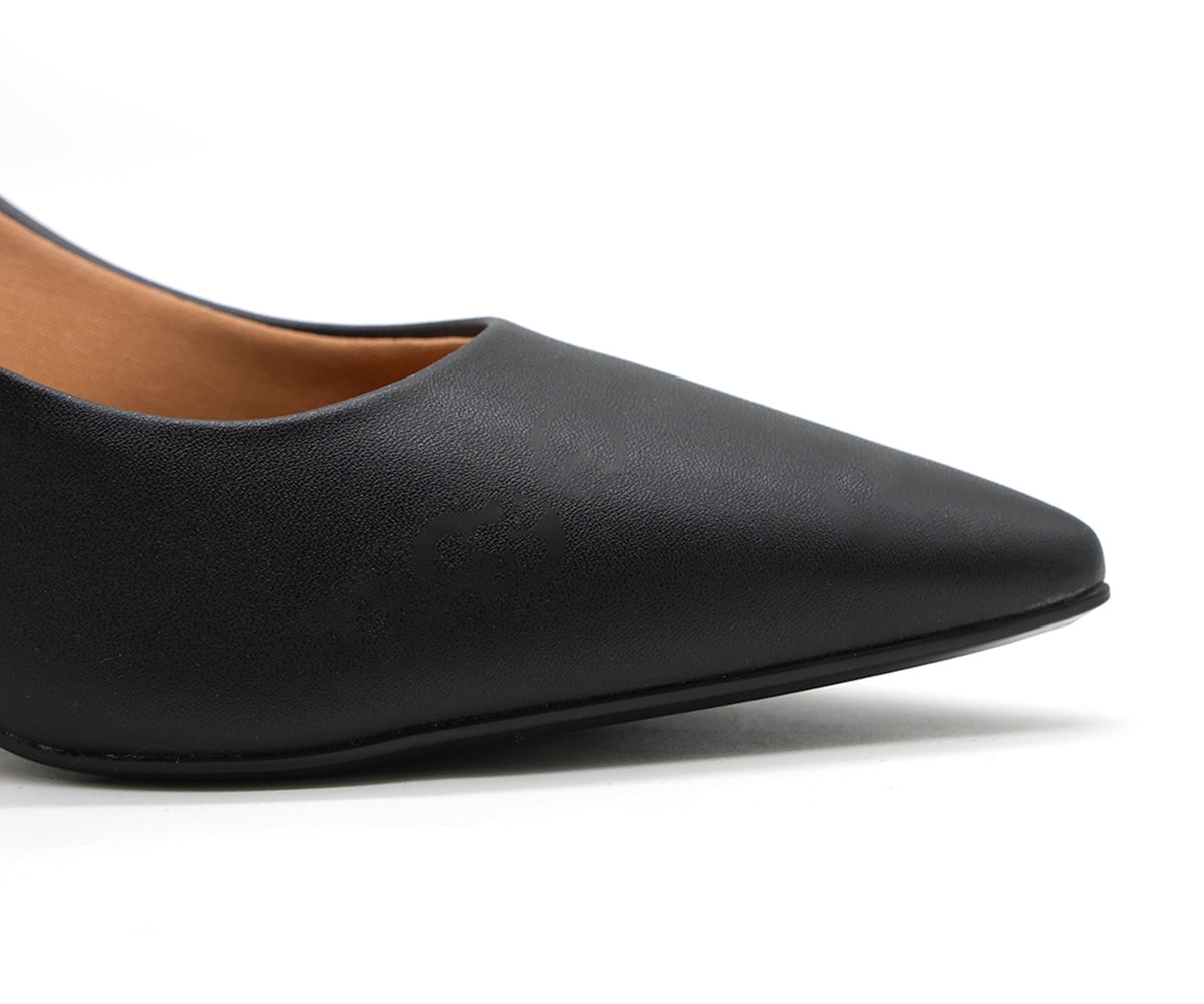 br classic mid-heel black slingback stilletos
