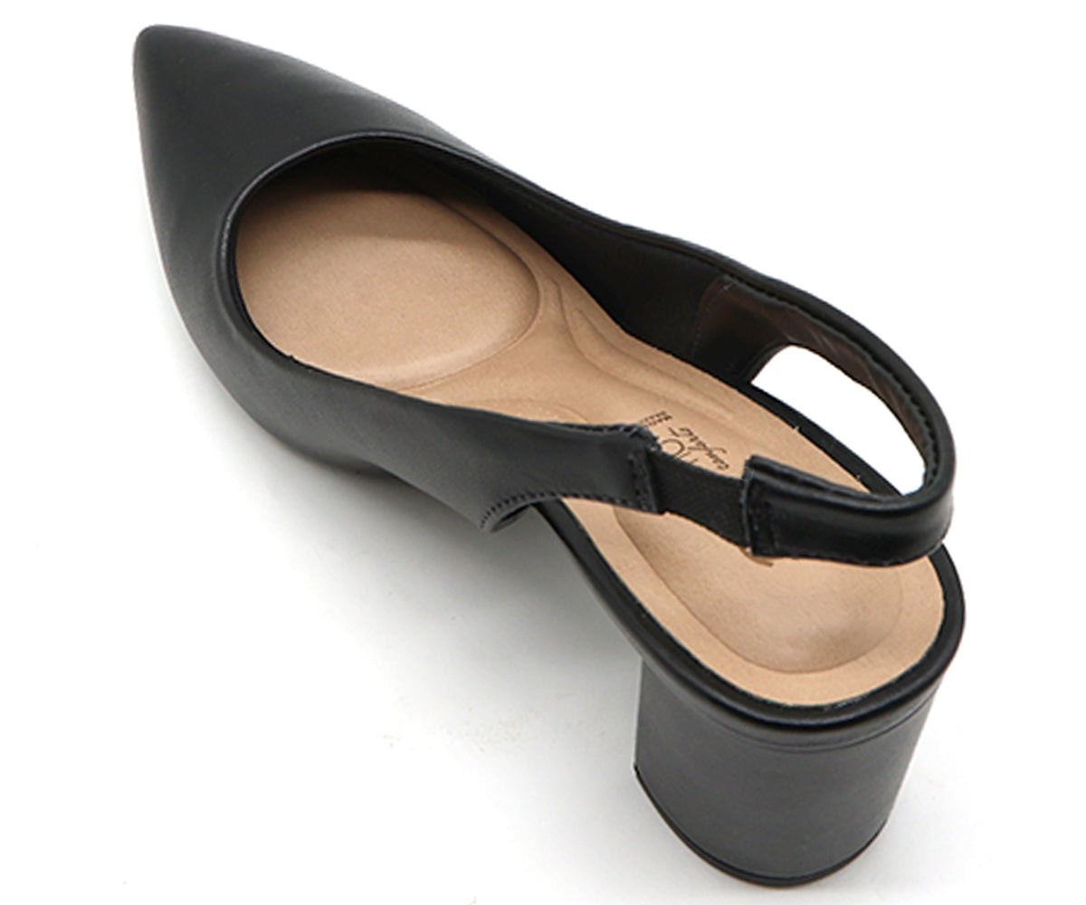 br classic block heel black slingback stilletos
