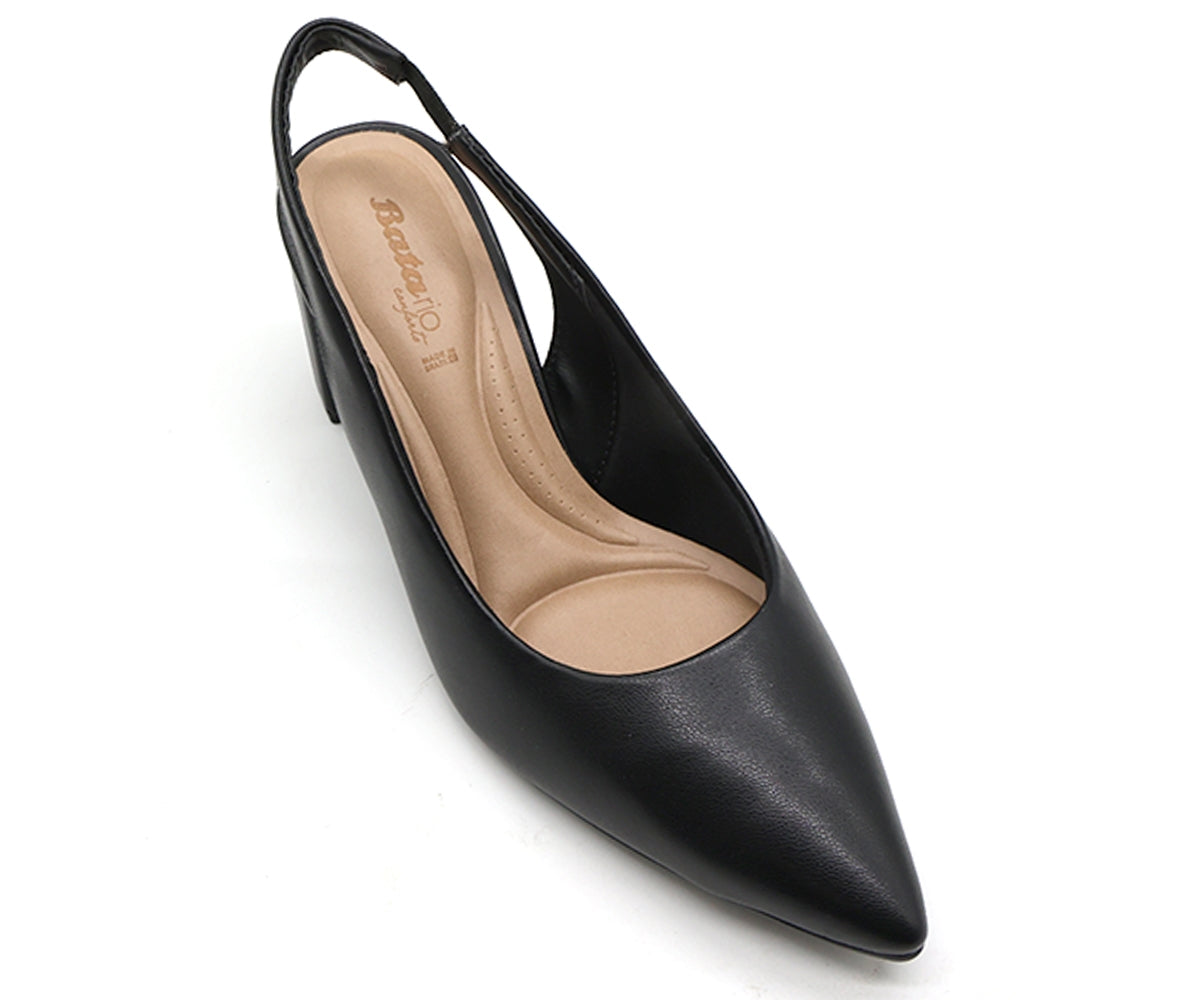 br classic block heel black slingback stilletos