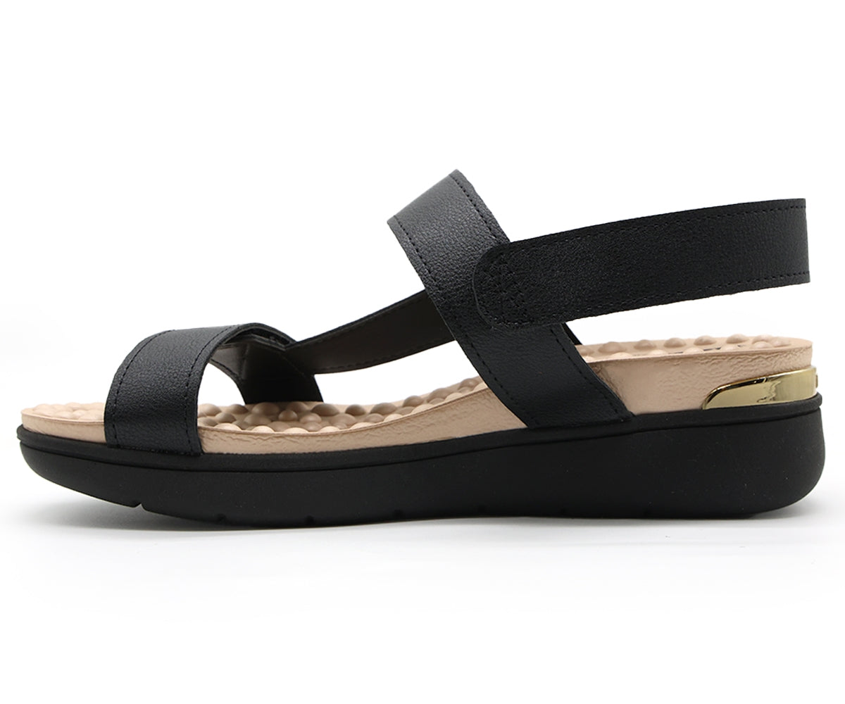 br reflex tech black velcro sandals