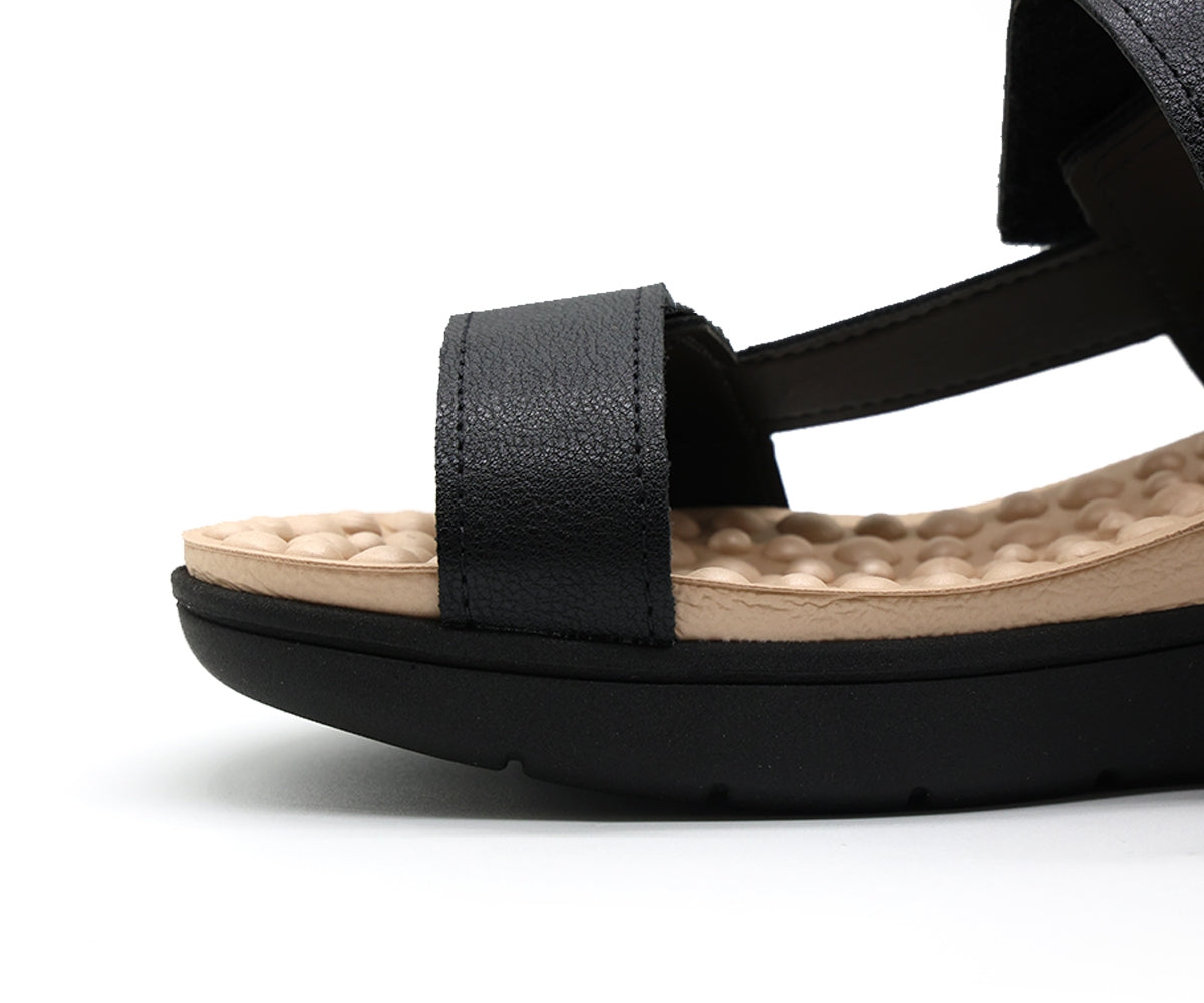 br reflex tech black velcro sandals