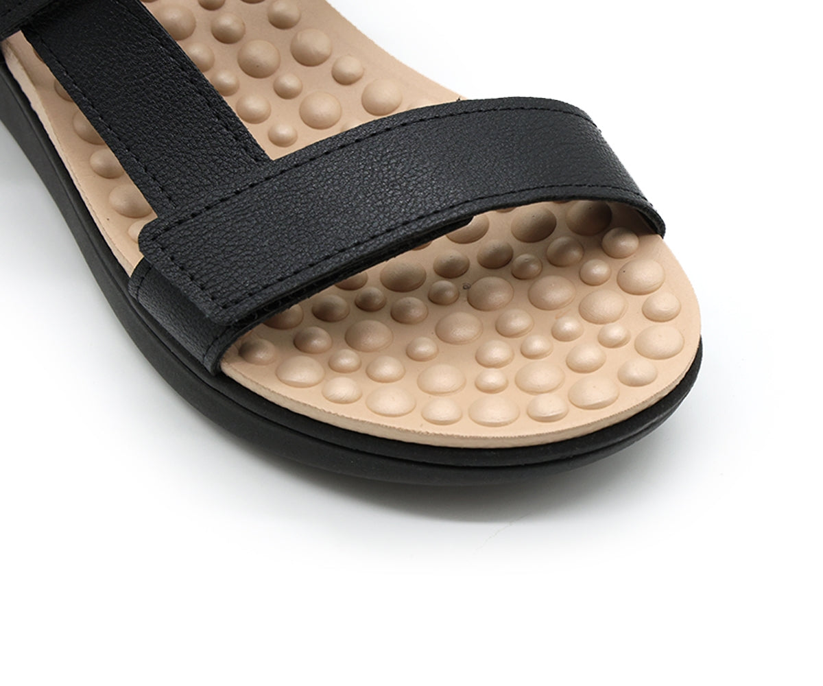 br reflex tech black velcro sandals