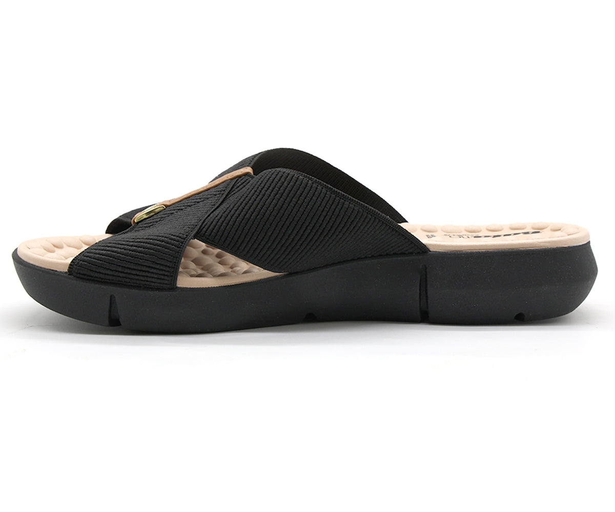 br reflex tech black knit slides