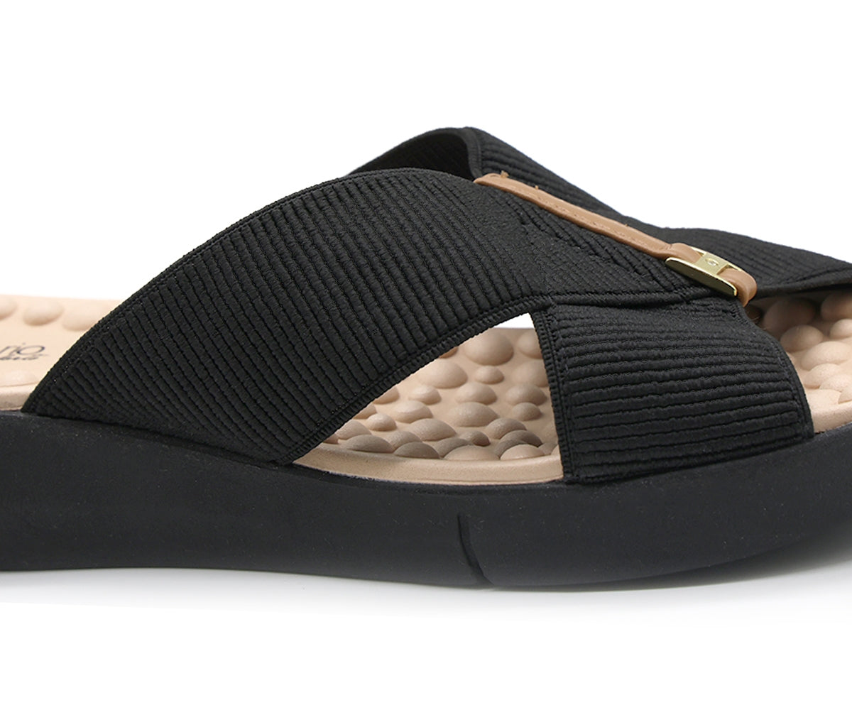 br reflex tech black knit slides
