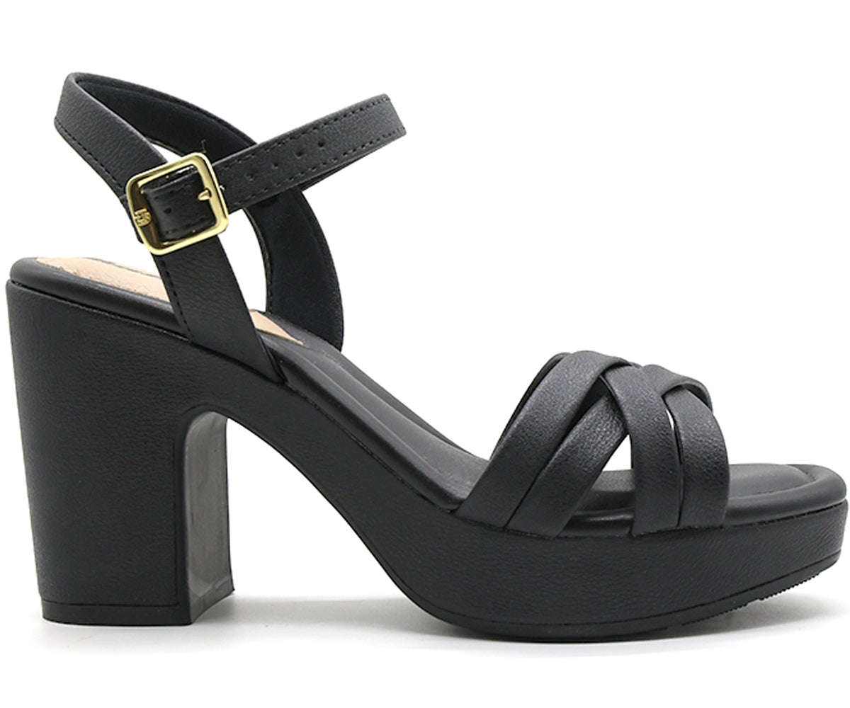 BR Comfy Strappy Black Sandals