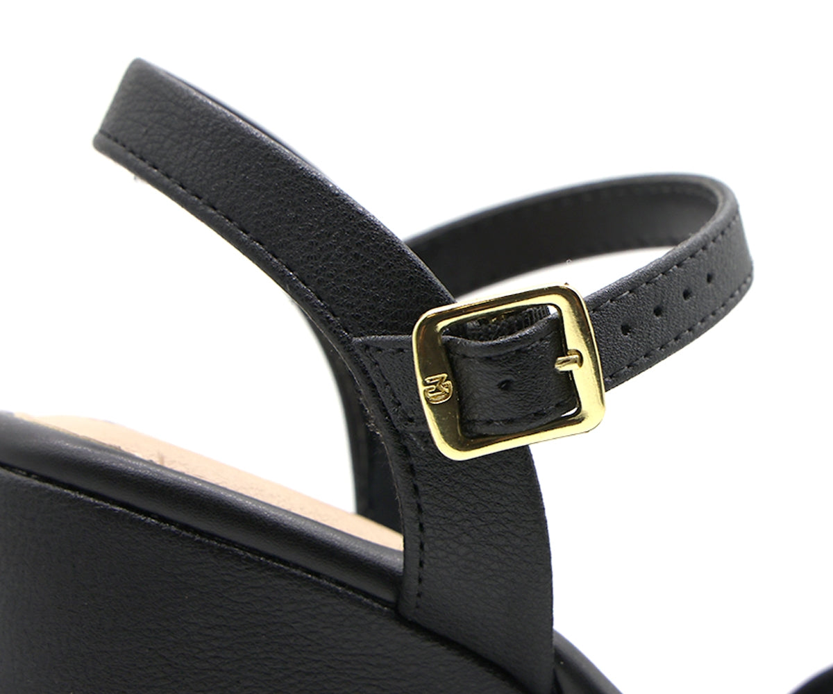 BR Comfy Strappy Black Sandals