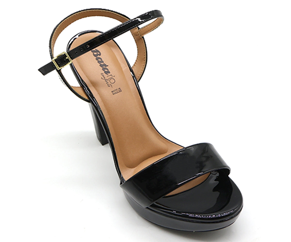 BR Black Patent Platform Sandals