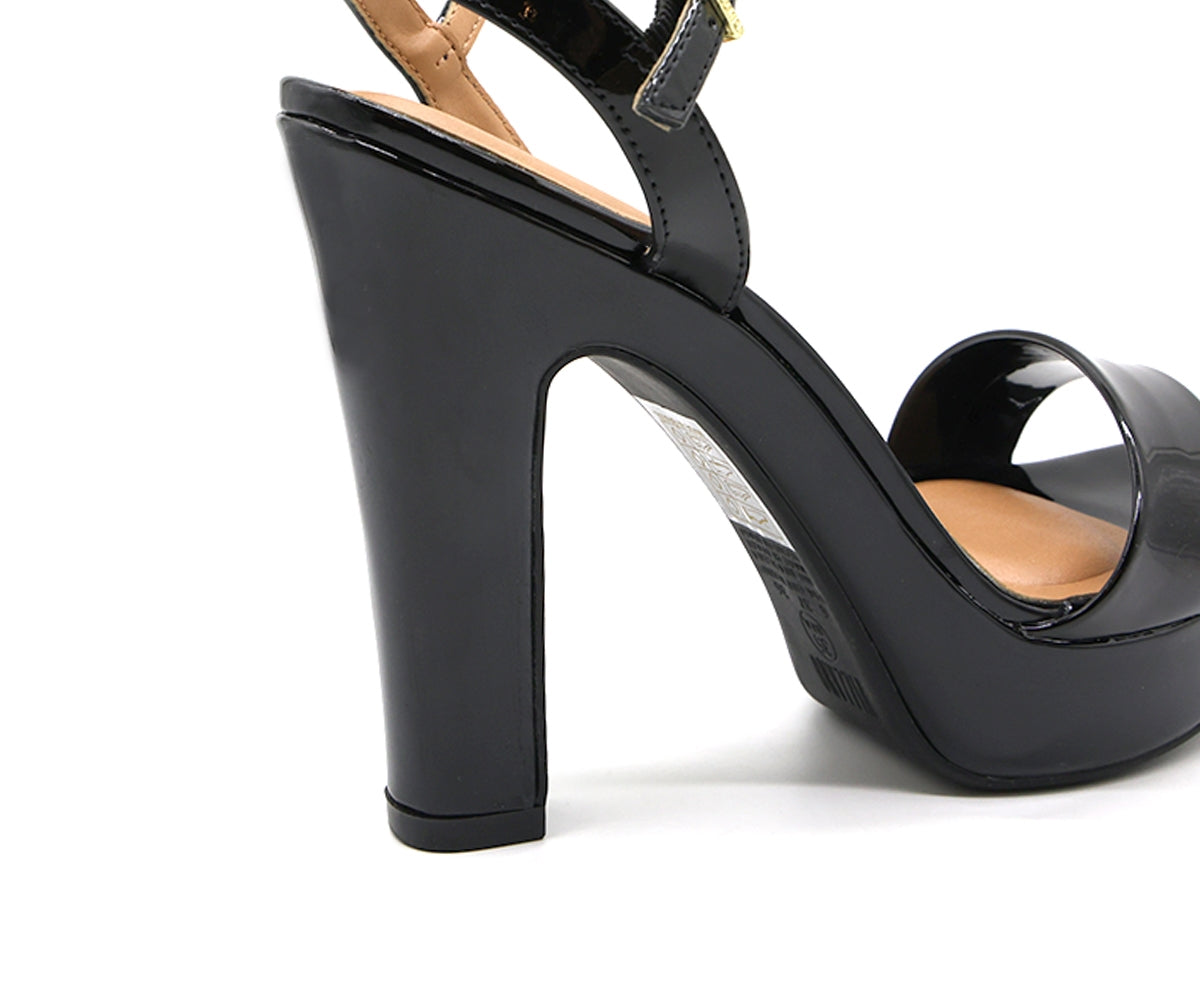 BR Black Patent Platform Sandals