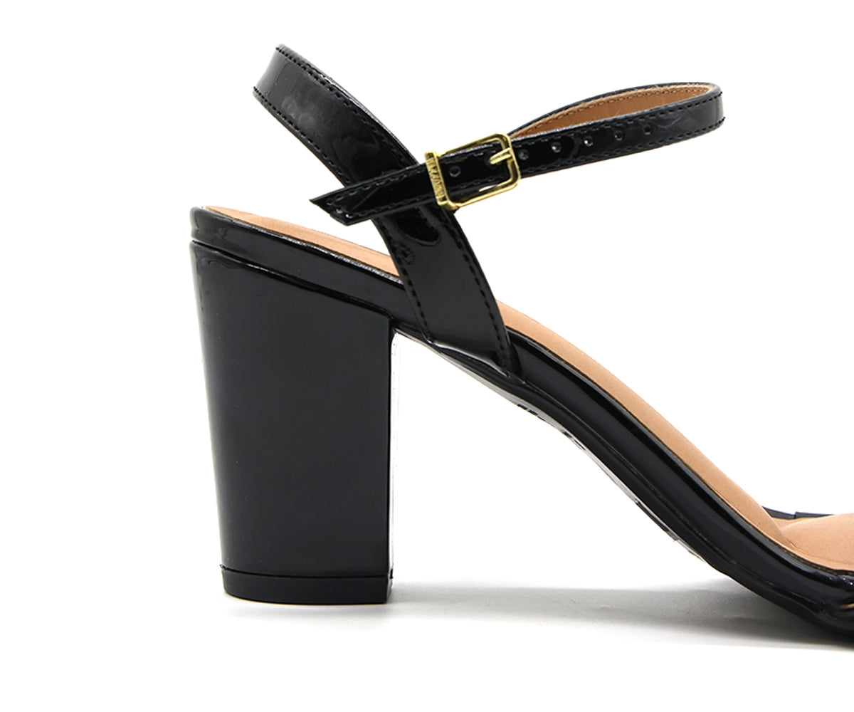 br black patent sandal