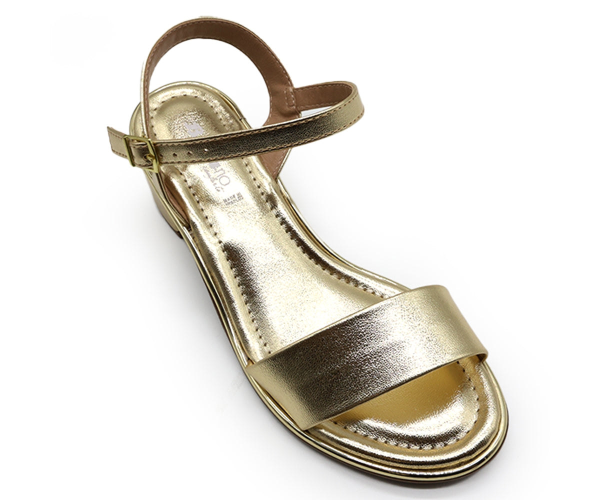 br gold trimmed sandal