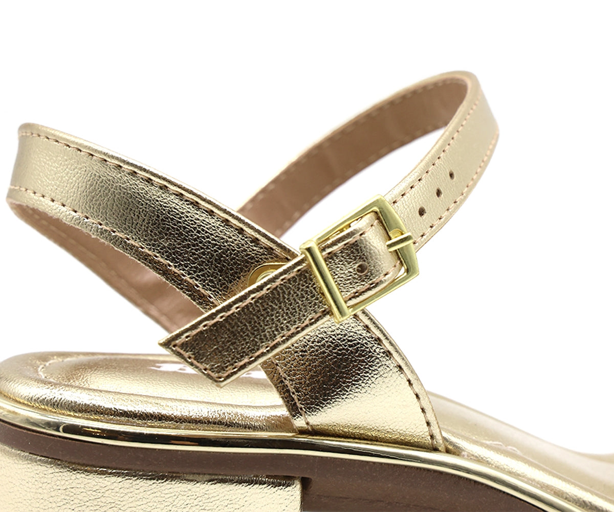 br gold trimmed sandal