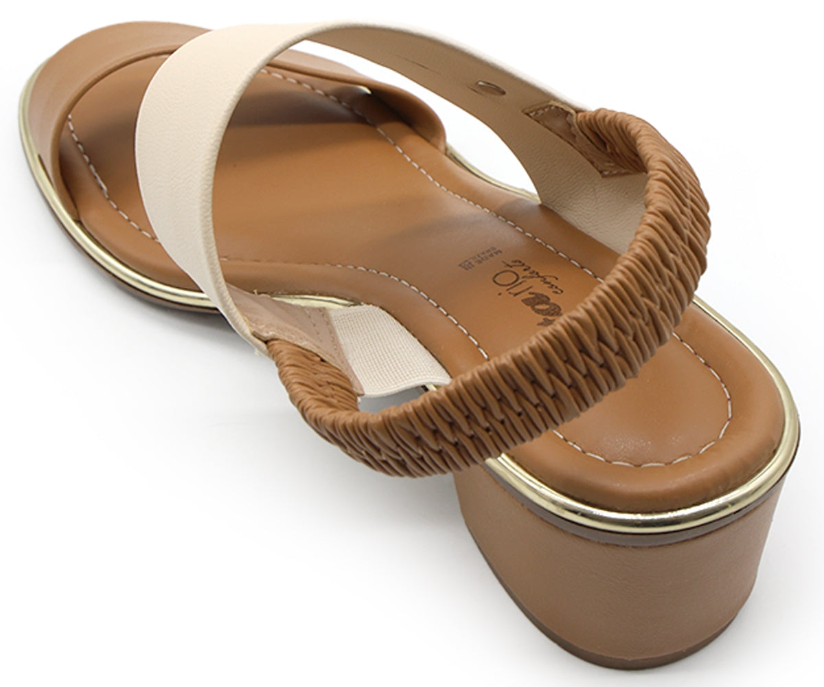 br gold trimmed two-tone sandal