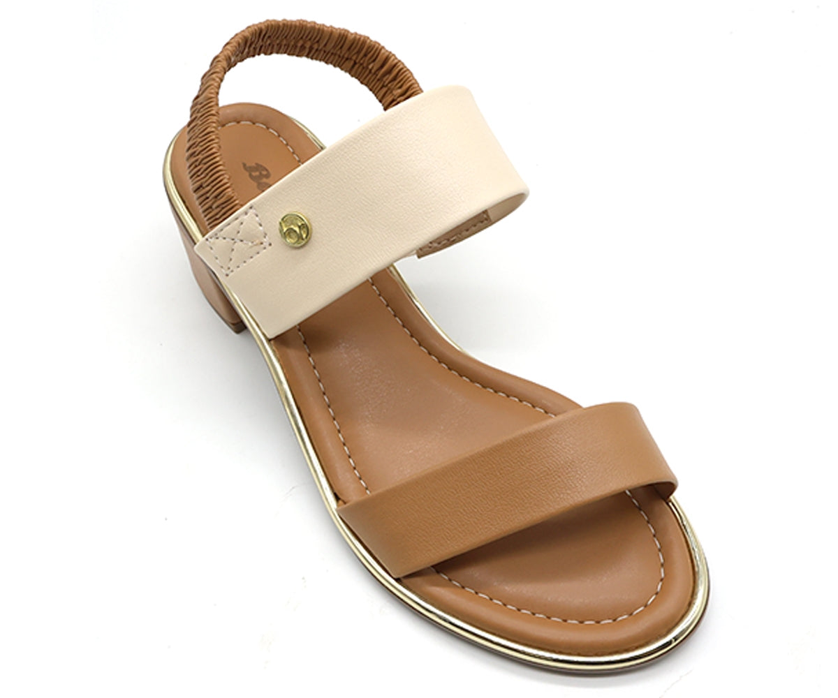 br gold trimmed two-tone sandal