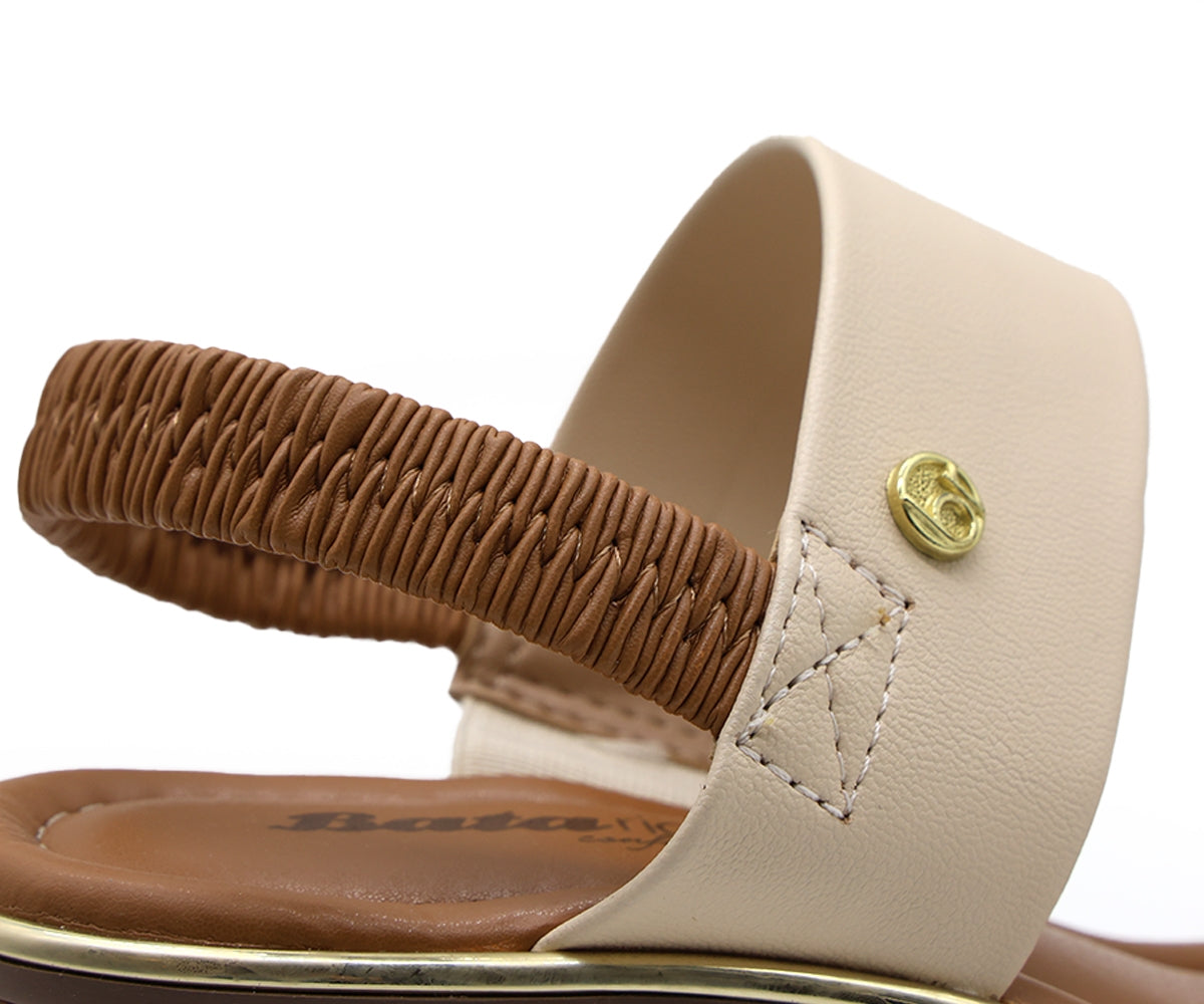 br gold trimmed two-tone sandal