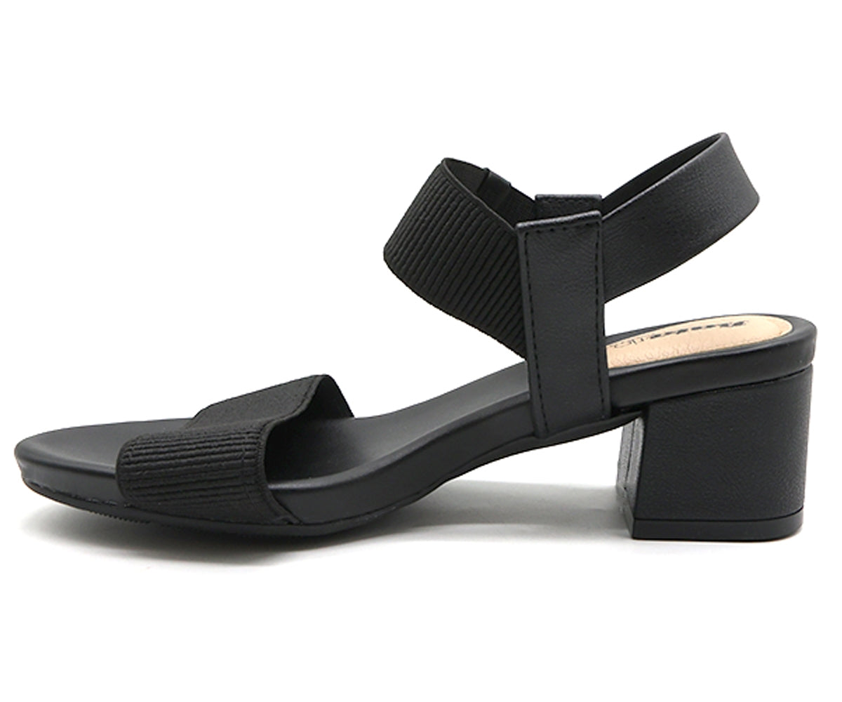 BR Black Elastic Sandal