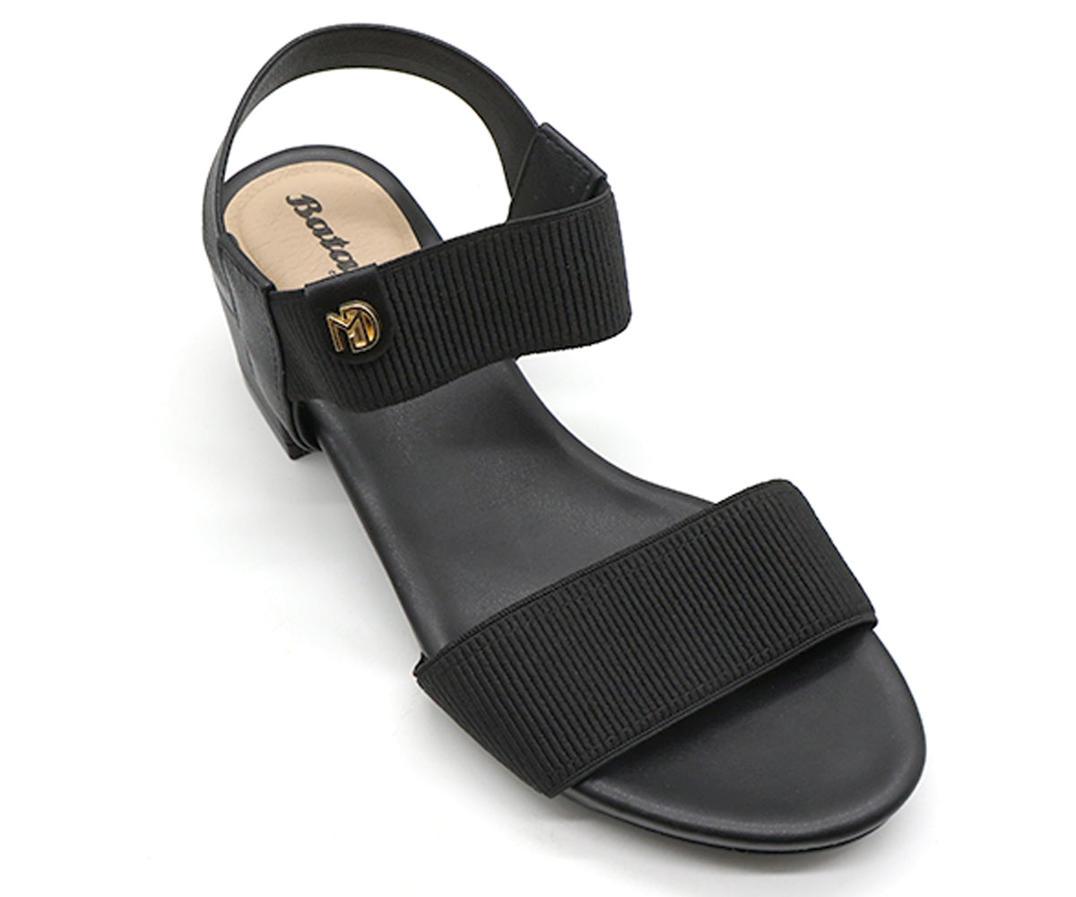 BR Black Elastic Sandal