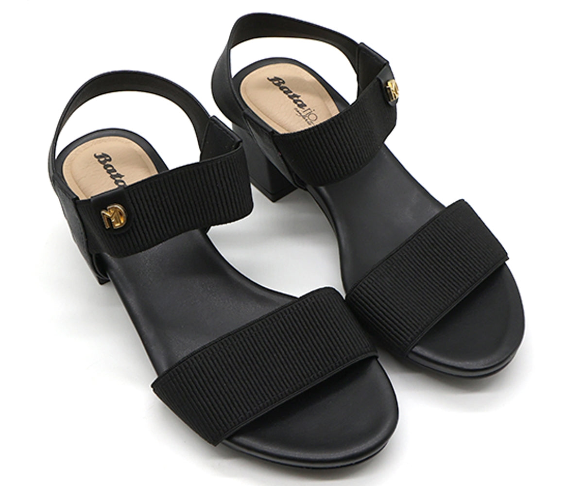 BR Black Elastic Sandal