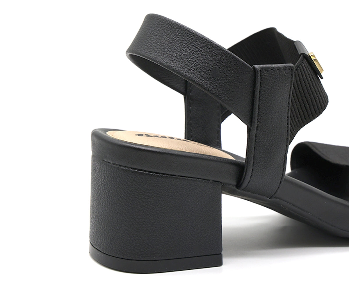 BR Black Elastic Sandal
