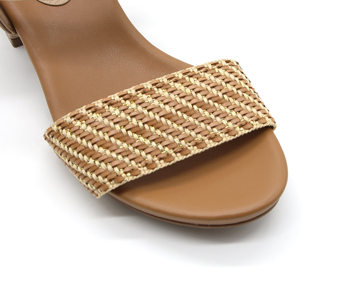 br beige woven sandal