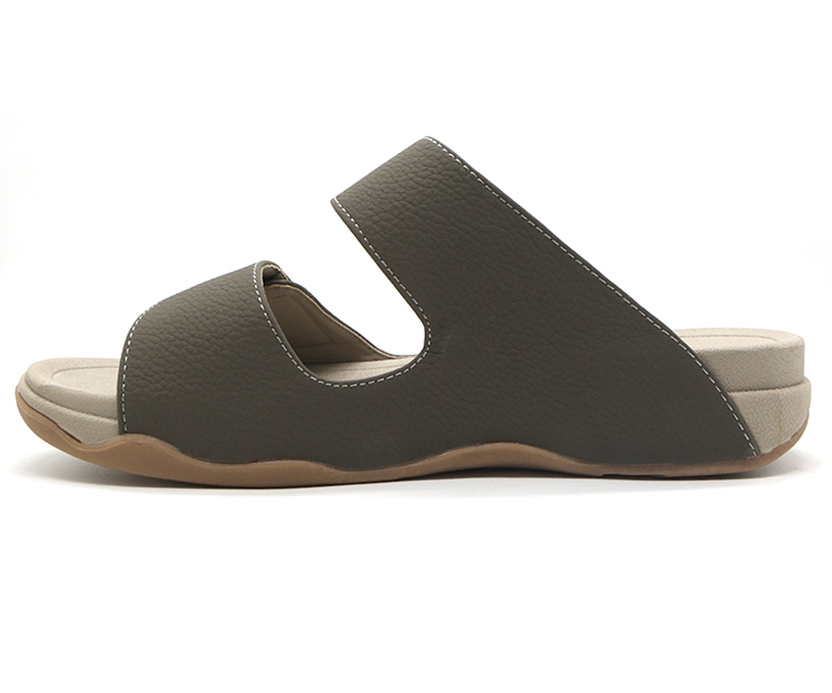 khaki urban velcro slides