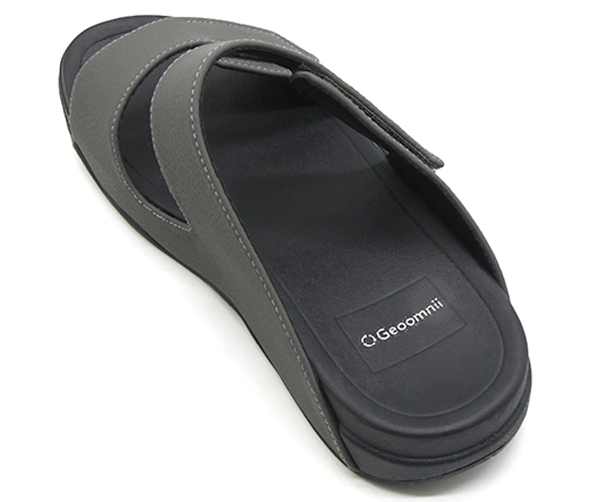 grey urban velcro slides