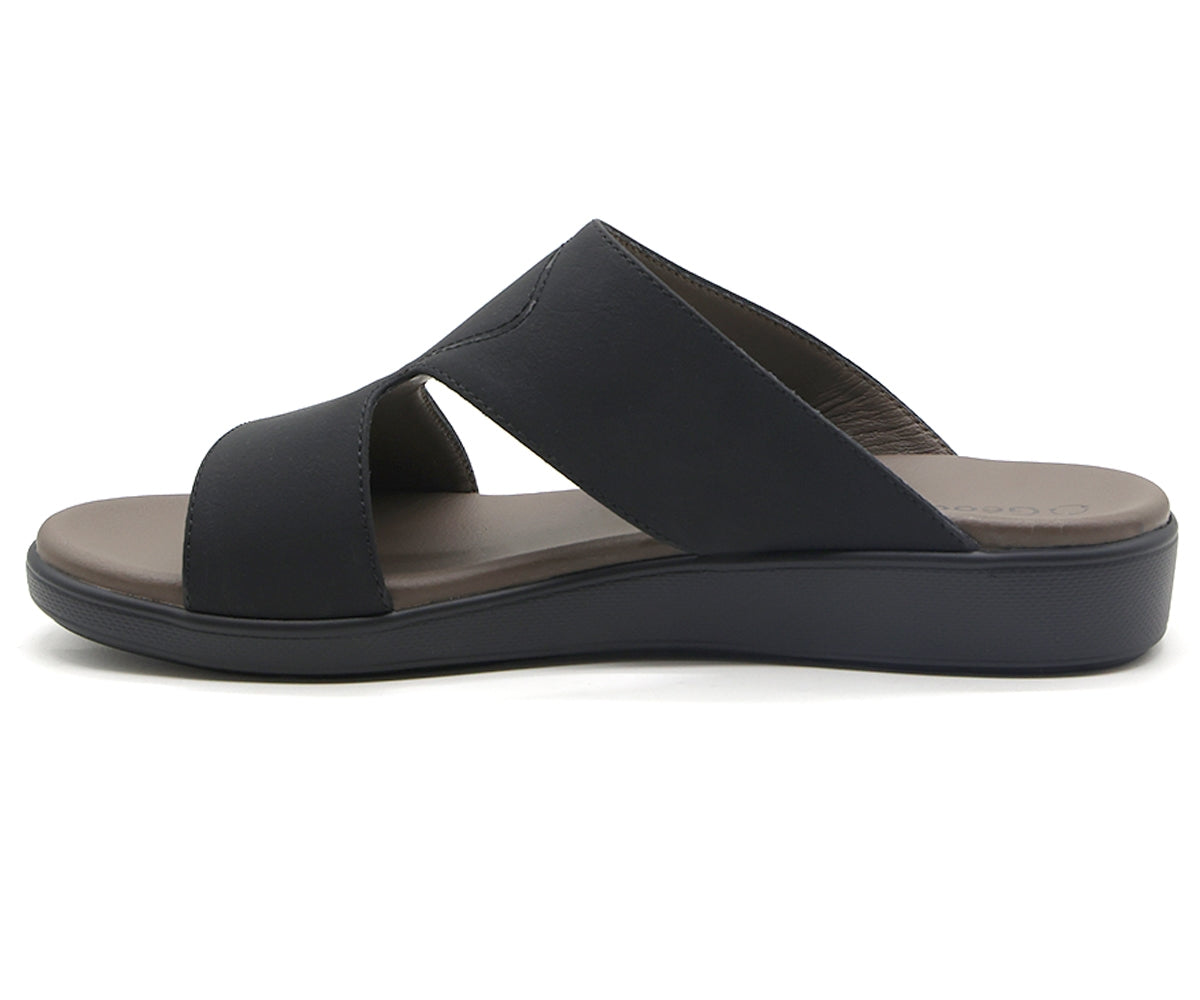 ultra soft black nubuck slides