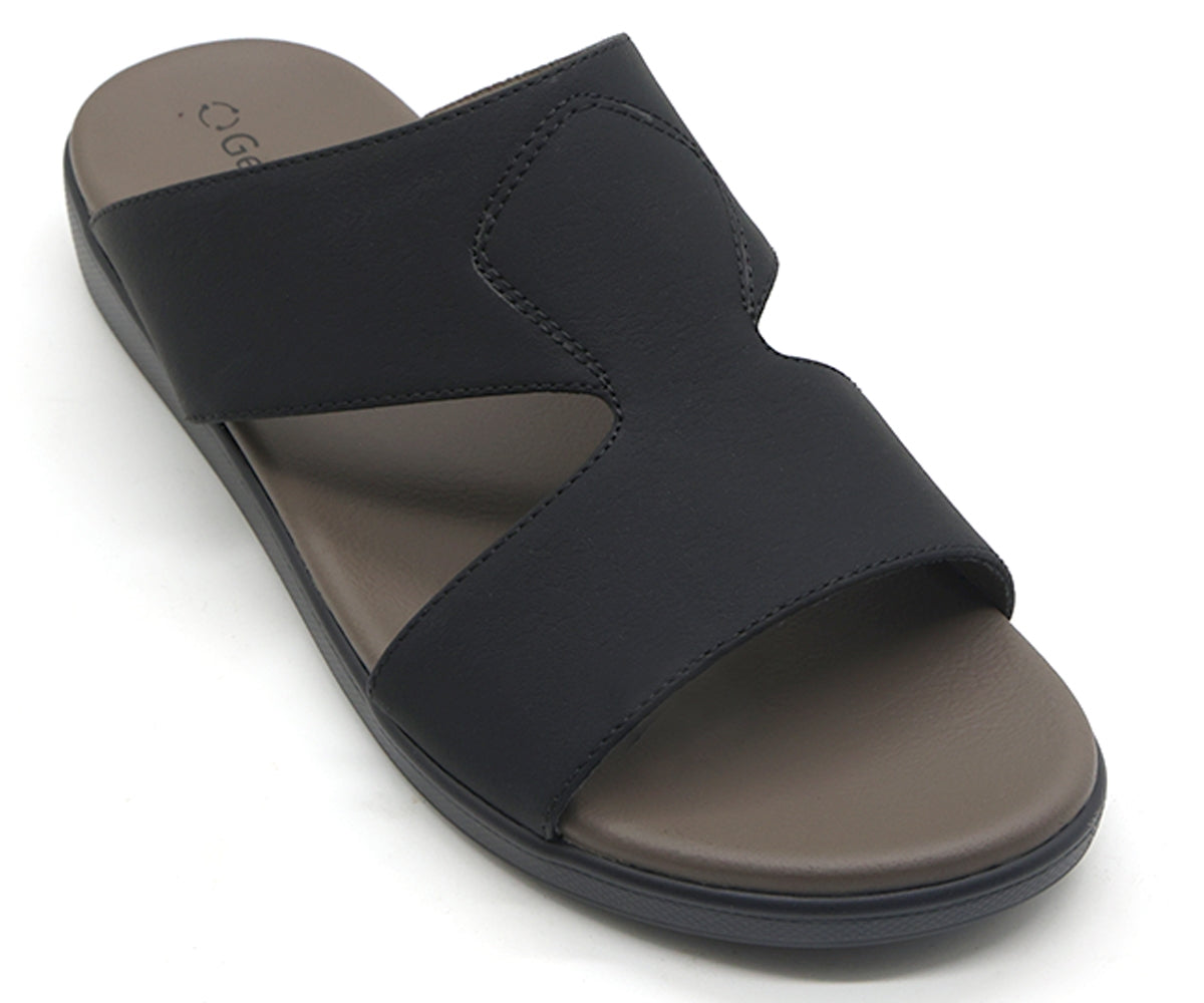 ultra soft black nubuck slides