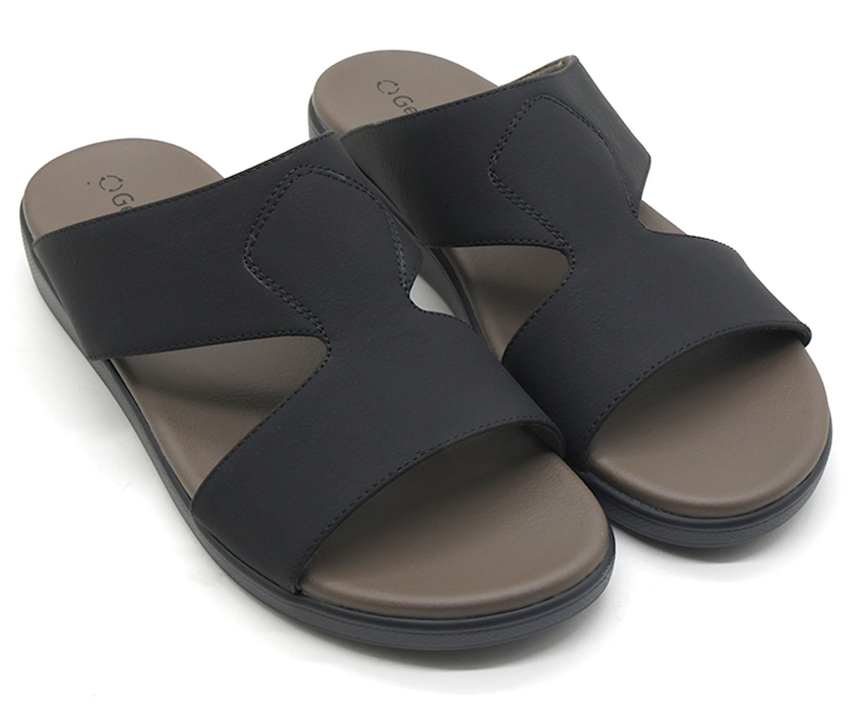 ultra soft black nubuck slides