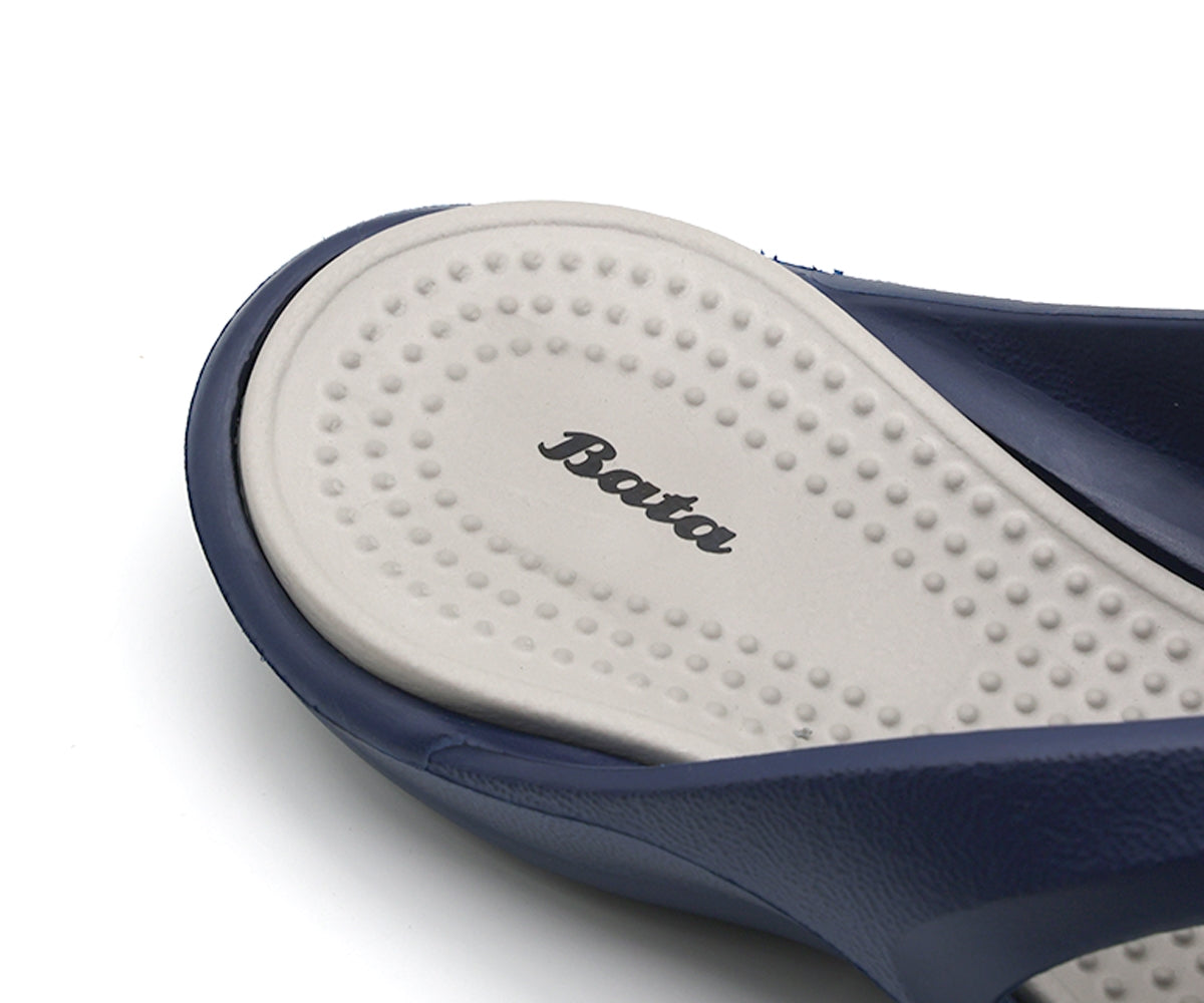 navy & grey flip flops