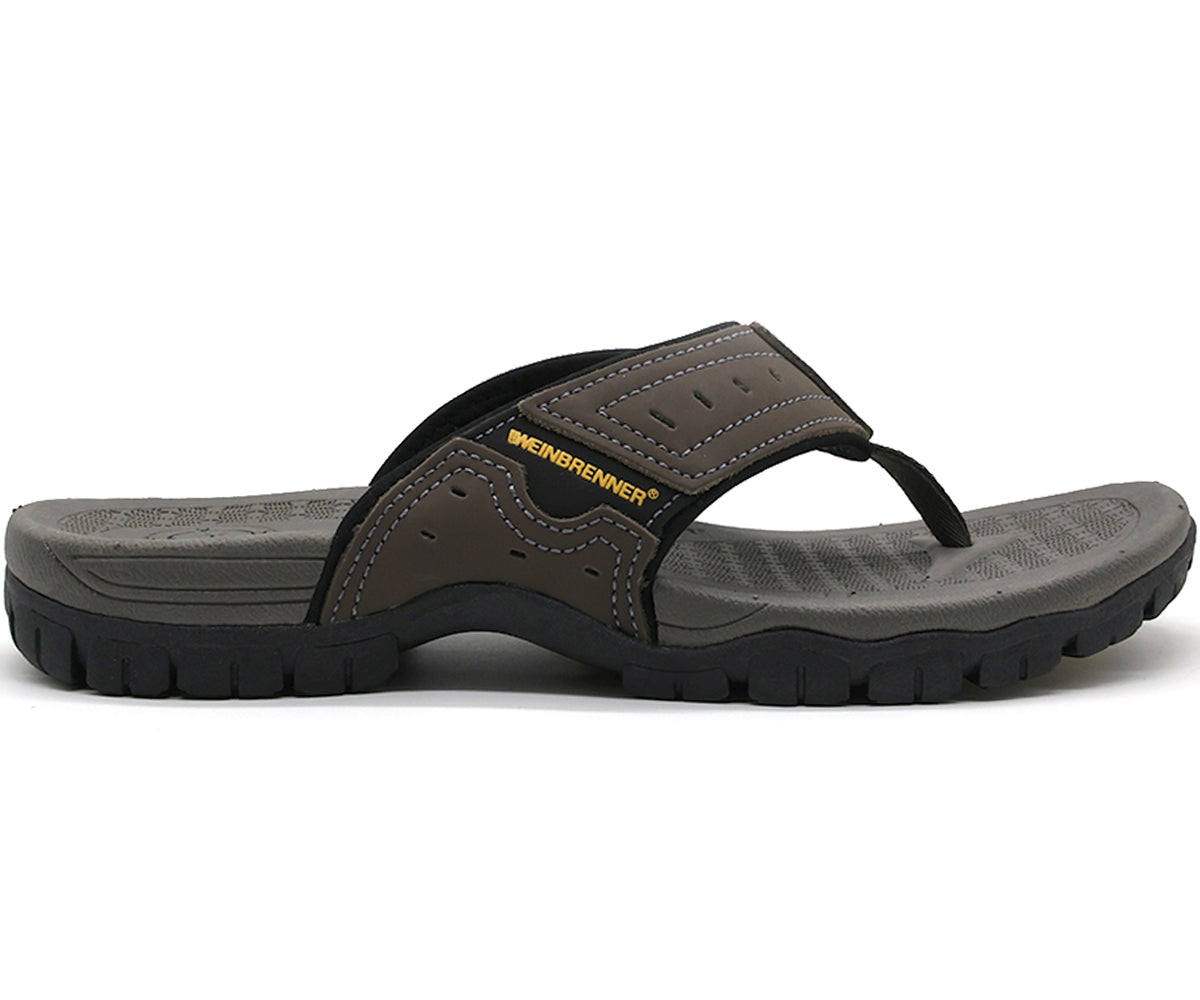 weinbrenner brown thong slides