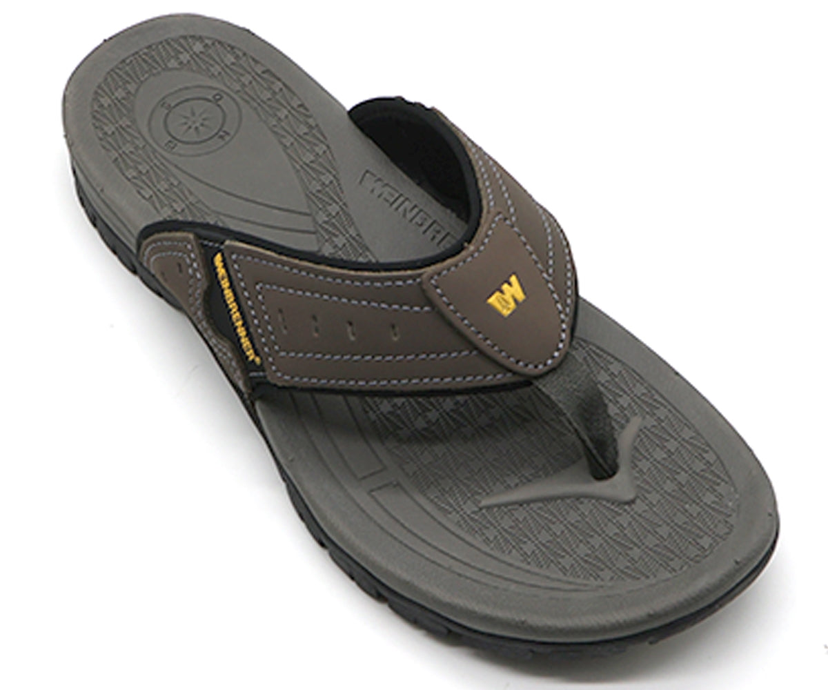 weinbrenner brown thong slides