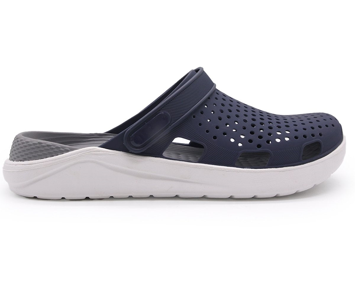 navy contrast foam clogs