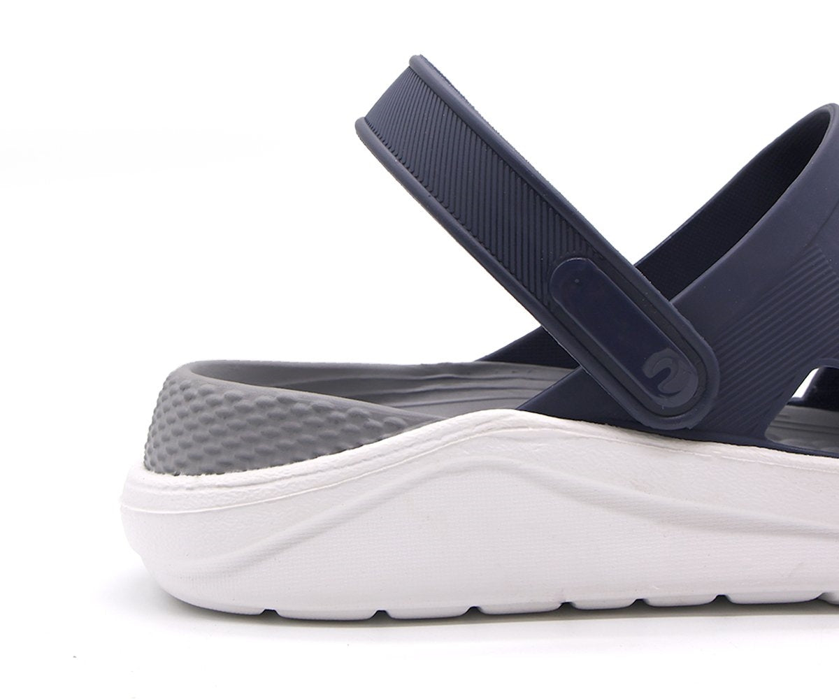 navy contrast foam clogs